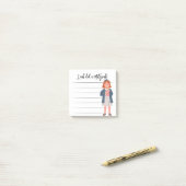 Tzedaka Mitzvah Notities - Meisje Giving Tzedaka Post-it® Notes (Op bureau)