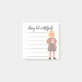 Tzedaka Mitzvah Notities - Meisje Giving Tzedaka Post-it® Notes