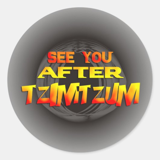Tzimtzum Ronde Sticker (Voorkant)