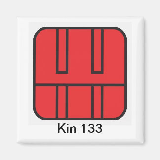 Tzolkin Caminhante do Ceu Vermelho Kin 133 Magneet