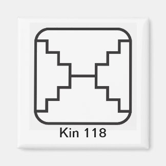 Tzolkin Espelho Branco Kin 118 Magneet