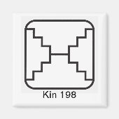 Tzolkin Espelho Branco Kin 1998 Magneet (Voorkant)