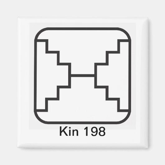 Tzolkin Espelho Branco Kin 1998 Magneet (Voorkant)