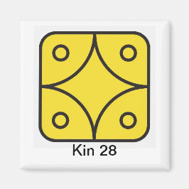 Tzolkin Estrela Amarela Kin 28 Magneet