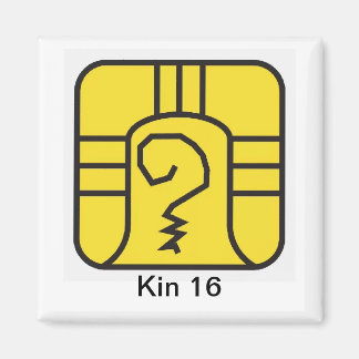 Tzolkin Guerreiro Amarelo Kin 16 Magneet