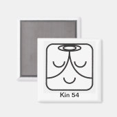 Tzolkin Mago Branco Kin 54 Magneet (Voorkant / Achterkant)