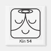 Tzolkin Mago Branco Kin 54 Magneet (Voorkant)