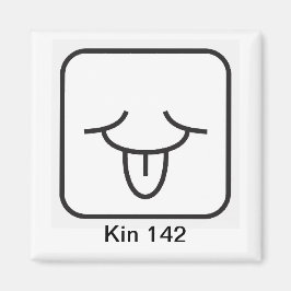 Tzolkin Vento Branco Kin 142 Magneet