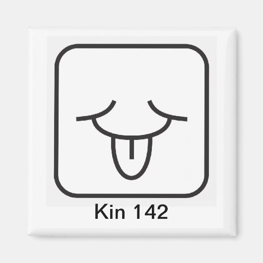 Tzolkin Vento Branco Kin 142 Magneet (Voorkant)