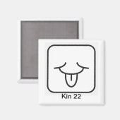 Tzolkin Vento Branco Kin 22 Magneet (Voorkant / Achterkant)