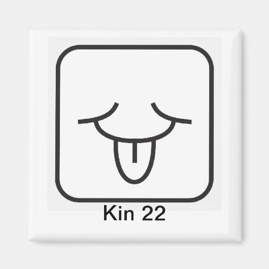 Tzolkin Vento Branco Kin 22 Magneet (Voorkant)