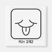 Tzolkin Vento Branco Kin 242 Magneet (Voorkant)