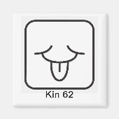 Tzolkin Vento Branco Kin 62 Magneet (Voorkant)