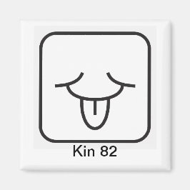 Tzolkin Vento Branco Kin 82 Magneet