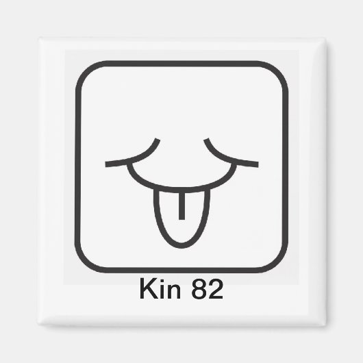 Tzolkin Vento Branco Kin 82 Magneet (Voorkant)