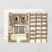Tzompantli schedelrek Azteekse tempel Briefkaart (Voorkant / Achterkant)