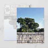 Tzompantli-Wall van Skulls, Chichen Itza Briefkaart (Voorkant / Achterkant)
