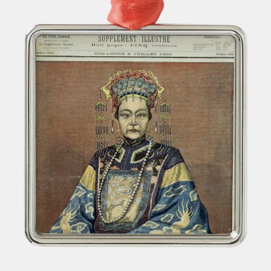 Tz'U-Hsi Empress Dowager van China Metalen Ornament (Voorkant)