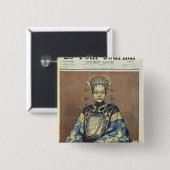 Tz'U-Hsi Empress Dowager van China Vierkante Button 5,1 Cm (Voorkant /achterkant)