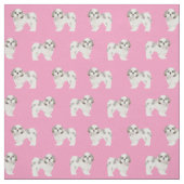 tzu schattige hond roze stof (Swatch)