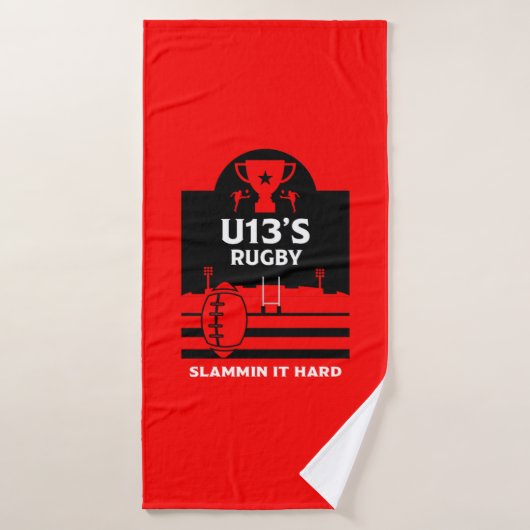 U13 Junior Rugby-spelers Badhanddoek (Badhanddoek)