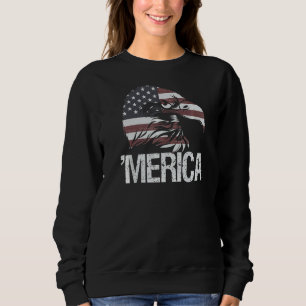 U2018merica  Amerikaanse vlag Bald Eagle juli Trui