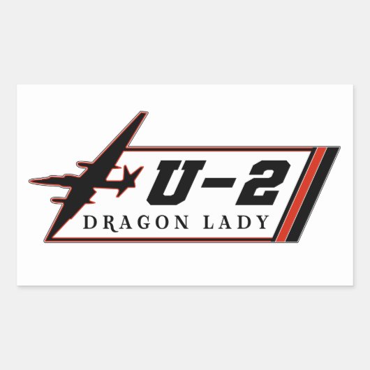 U2 Dragon Lady spionage Rechthoekige Sticker (Voorkant)