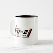 U2 Dragon Lady spionage-vliegtuig Tweekleurige Koffiemok (Voorkant links)