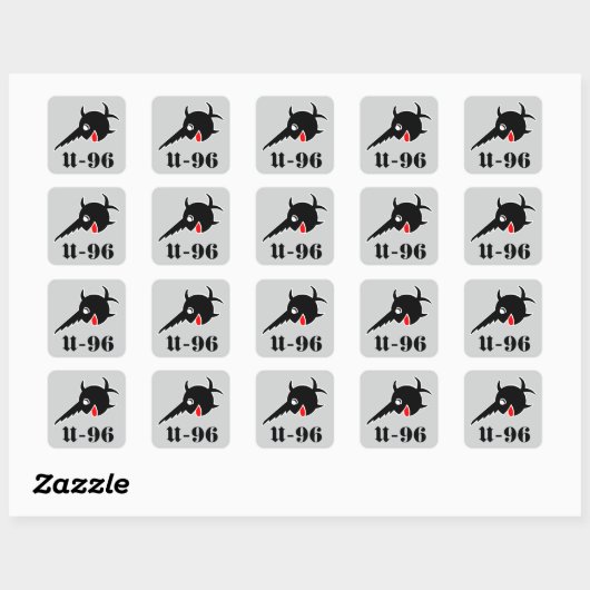 U96 Zwaardvisstickers Vierkante Sticker (Vel)