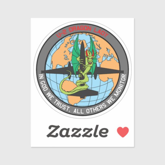 U-2 Dragon Lady Insignia Sticker (Vel)