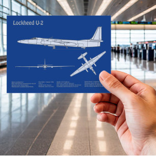 U-2 Dragon Lady - Vliegtuig Blauwdruk Plannen ABD Briefkaart