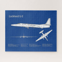 U-2 Dragon Lady - Vliegtuig Blauwdruk Plannen ABD Legpuzzel