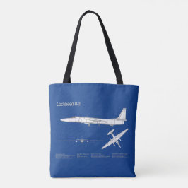 U-2 Dragon Lady - Vliegtuig Blauwdruk Plannen ABD Tote Bag