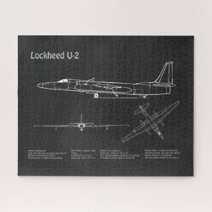 U-2 Dragon Lady - Vliegtuig Blauwdruk Plannen PD Legpuzzel