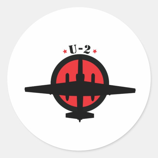 U-2 Dragonlady Ronde Sticker (Voorkant)