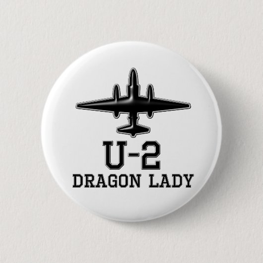 U-2 spionagevlak ronde button 5,7 cm (Voorkant)