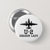 U-2 spionagevlak ronde button 5,7 cm (Voorkant /achterkant)