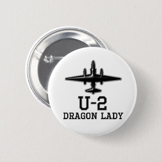U-2 spionagevlak ronde button 5,7 cm (Voorkant /achterkant)