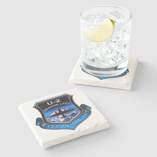 U-2 spionagevlak stenen onderzetter (Zijkant)