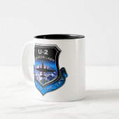 U-2 spionagevlak tweekleurige koffiemok (Voorkant links)