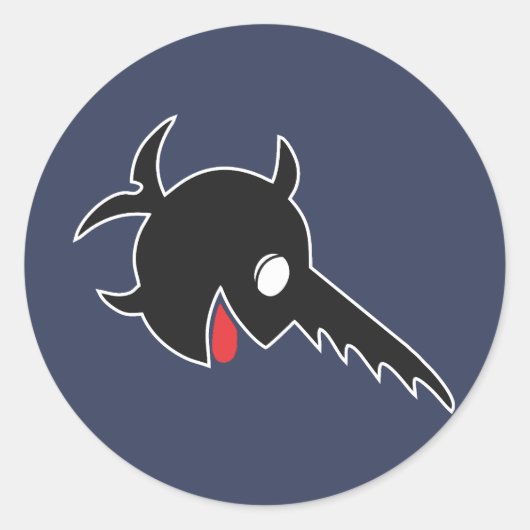 U-96 Embleem - De lachende zwaardvis Ronde Sticker (Voorkant)