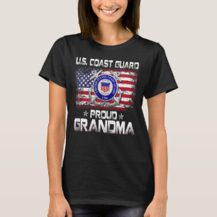 U Amerikaanse kustwacht met Amerikaanse vlag T-shirt