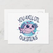 U axolotl vraagt briefkaart (Voorkant / Achterkant)