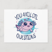 U axolotl vraagt briefkaart (Voorkant)