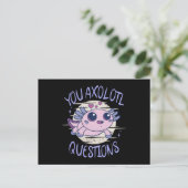 U axolotl vragen briefkaart (Staand voorkant)