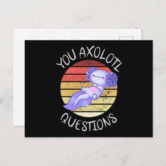 U axolotl vragen briefkaart (Voorkant / Achterkant)