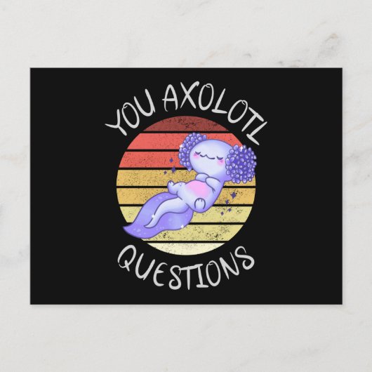 U axolotl vragen briefkaart (Voorkant)