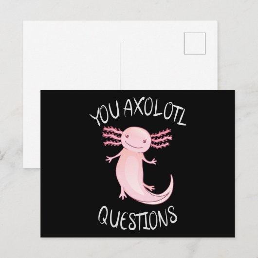 U axolotl vragen briefkaart (Voorkant / Achterkant)