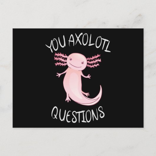 U axolotl vragen briefkaart (Voorkant)
