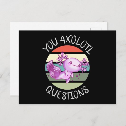 U axolotl vragen briefkaart (Voorkant / Achterkant)